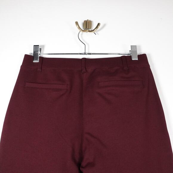 New Quince Petite Small 28" Ultra-Stretch Ponte Straight Leg Pant Burgundy - Picture 9 of 12